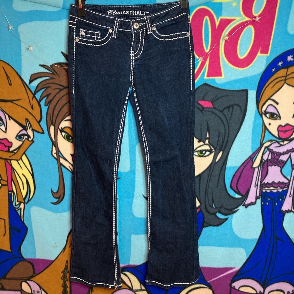 blue asphalt dark wash jeans